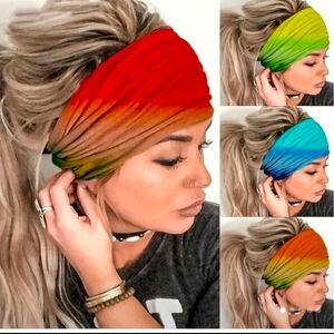 Brand New 3 Pcs Wide Gradient Headband